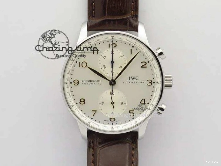 MIROTIME 0322 Sustainable Portuguese IW545408 White Dial ZF 1:1 Best Edition On Dark Blue Leather Strap 7335